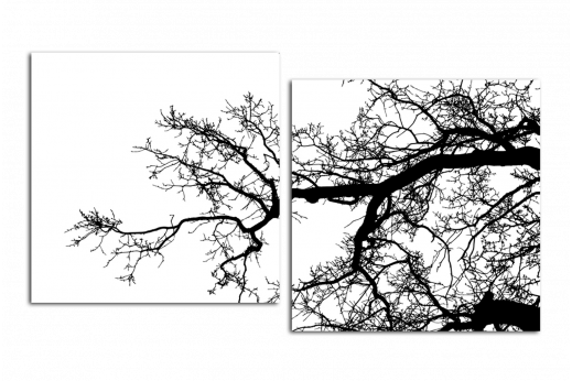 Модульная картина Силуэт дерева